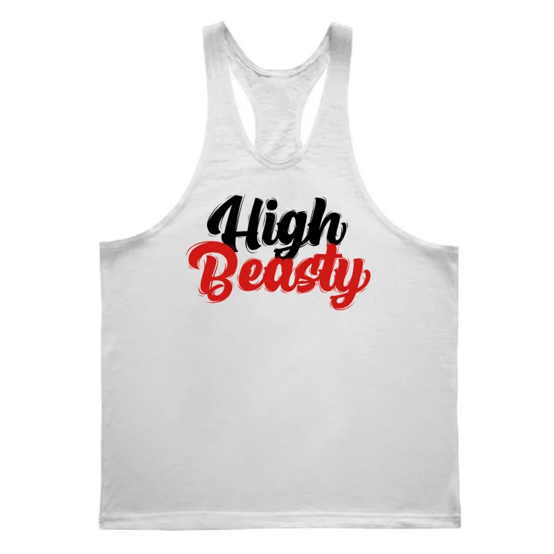 Rompi Tank Pria Stringer Gym, Desain Tali Racerback Sempit-Ramping, Bahan Bernapas untuk Sesi Kebugaran Intens