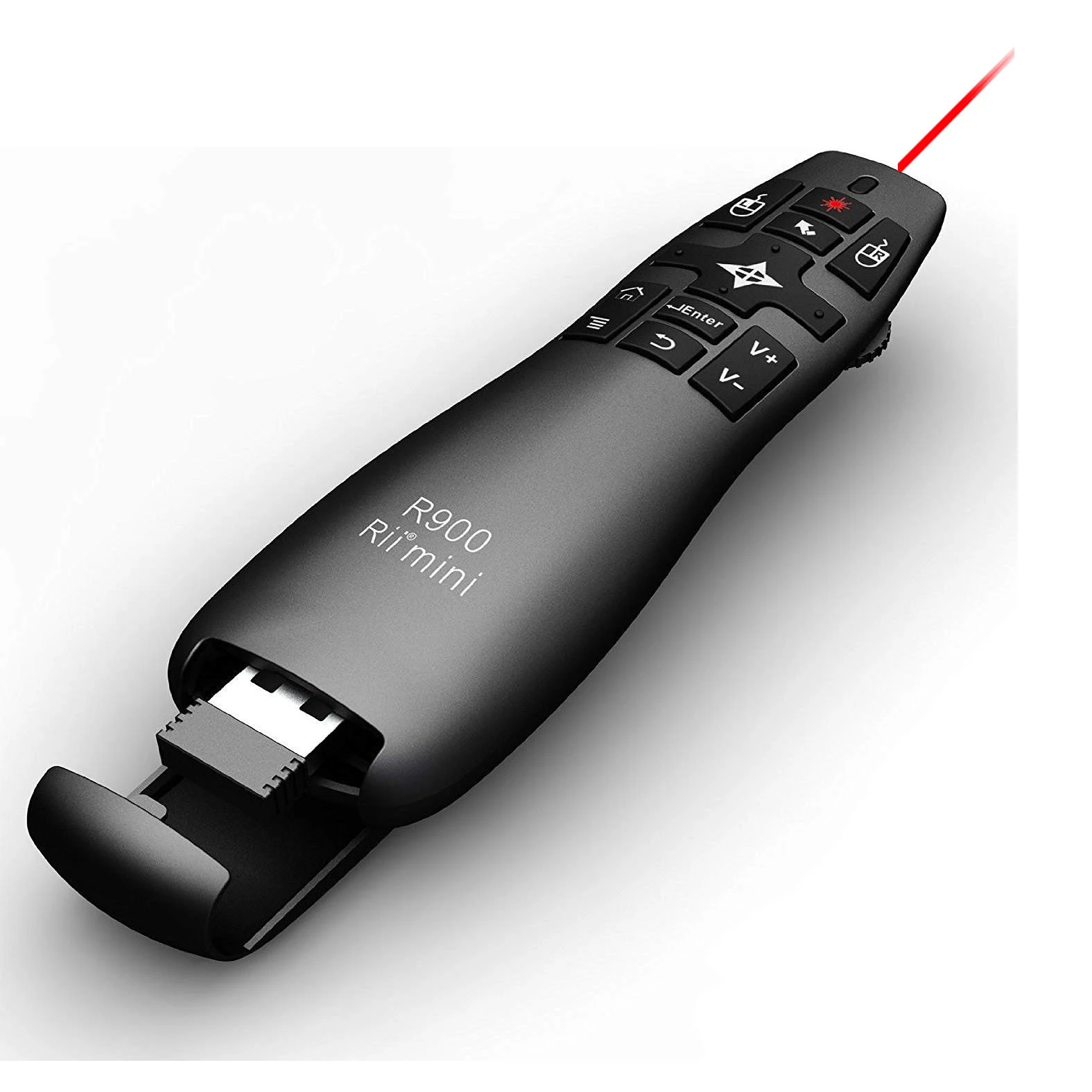 RII Remote Control Nirkabel Mini R900 dengan Mouse Giroskop, Cocok untuk TV Pintar, PC Mini, Konsol Game (PS3-Xbox 360), PC