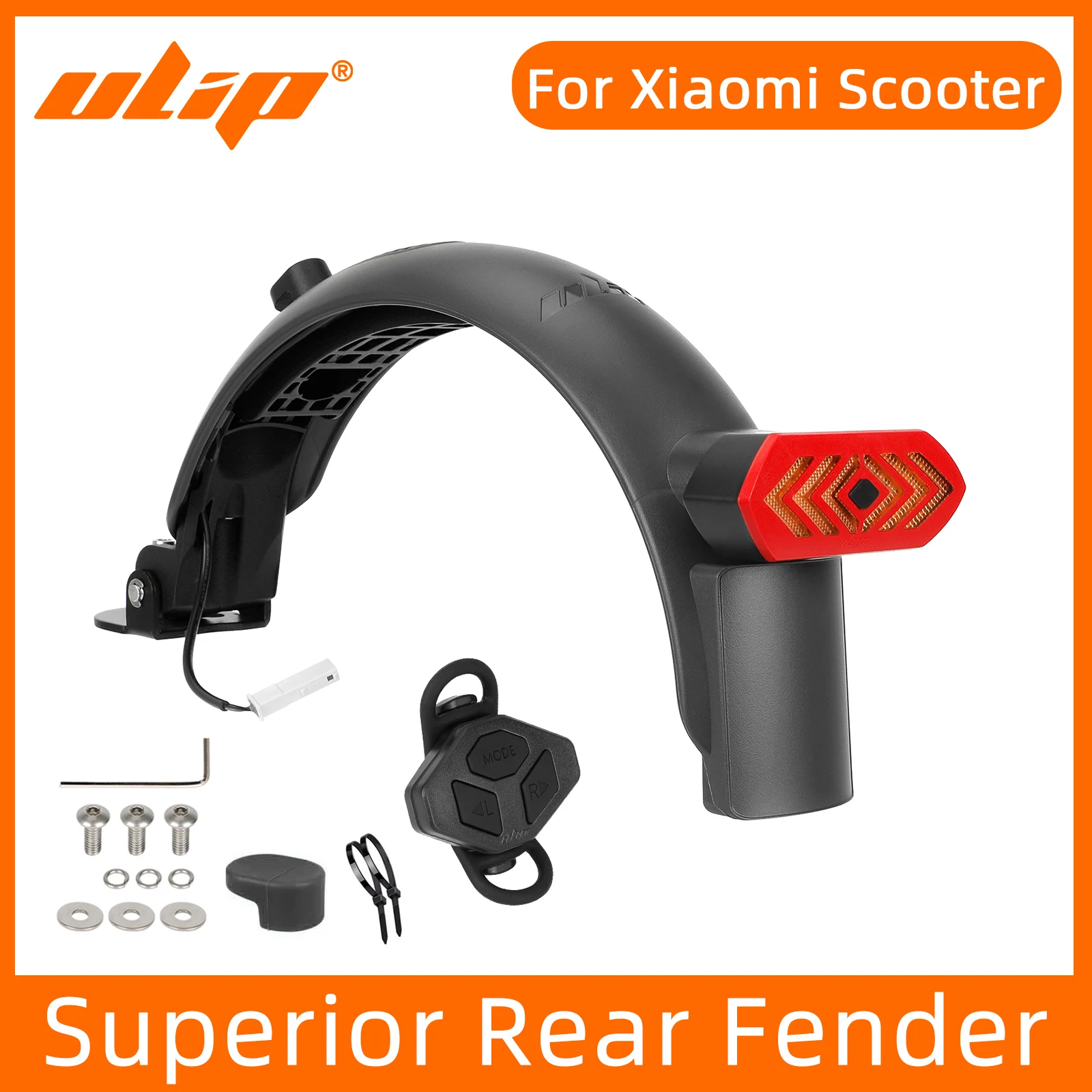 Ulip Rear Fender with Turning Tail Light For Xiaomi M365 Pro Pro2 1S MI3 Scooter Metal Rugged Rear Fender Rear Brake Tyre Splas