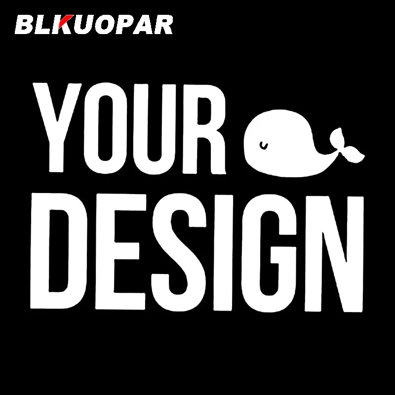 BLKUOPAR التصميم الخاص بك ملصقات السيارات النص مع الحيوانات الشارات موضة الرسومات انسداد خدش الزجاج الأمامي غطاء خزان الوقود السلع
