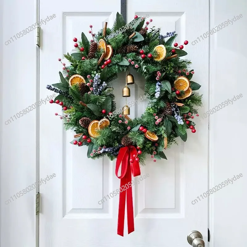 

Рождественский подарок: Рождественский венок 50-80 см для двери, окна, отеля, торгового центра, стойки ресепшн, для внутреннего и наружного использования, креативный декор.
