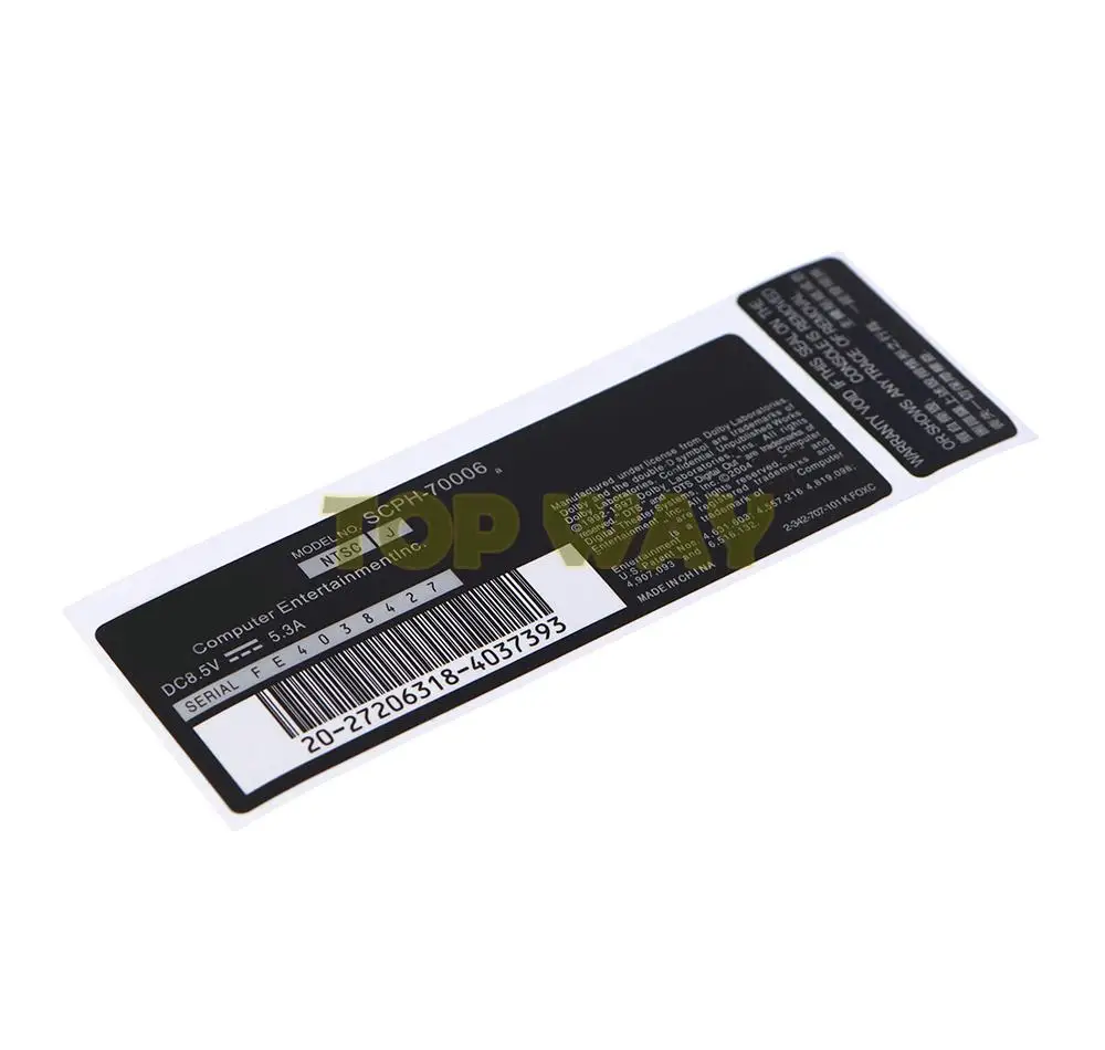 10Pcs สติกเกอร์ผิวสำหรับ Playstation 2 PS2 30000 70000 90000 Custom Decal สติ๊กเกอร์เกมสำหรับ PS2 3W 7W 9W Controller