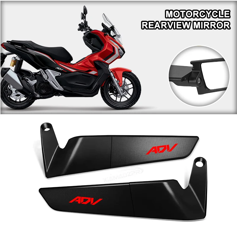 2Pcs/Pair Motorcycle Rearview Mirrors Kits Rotate Adjustable For Honda X ADV Honda ADV150 ADV160 ADV350 ADV 150 160 350 XADV