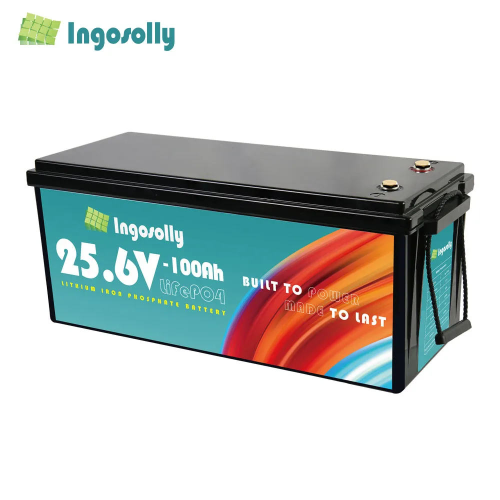 LiFePO4 Battery 100 Ah 24V, Lithium Battery 6000 Cycles and BMS Protection for Motorhome, Camping, Solar System, Boat