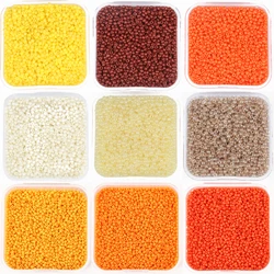Yellow Color 2mm Czech Glass Seed Beads Boxed Beads Accessories For Jewelry Making DIY Bracelet Material Supplier 4000pcs/Box