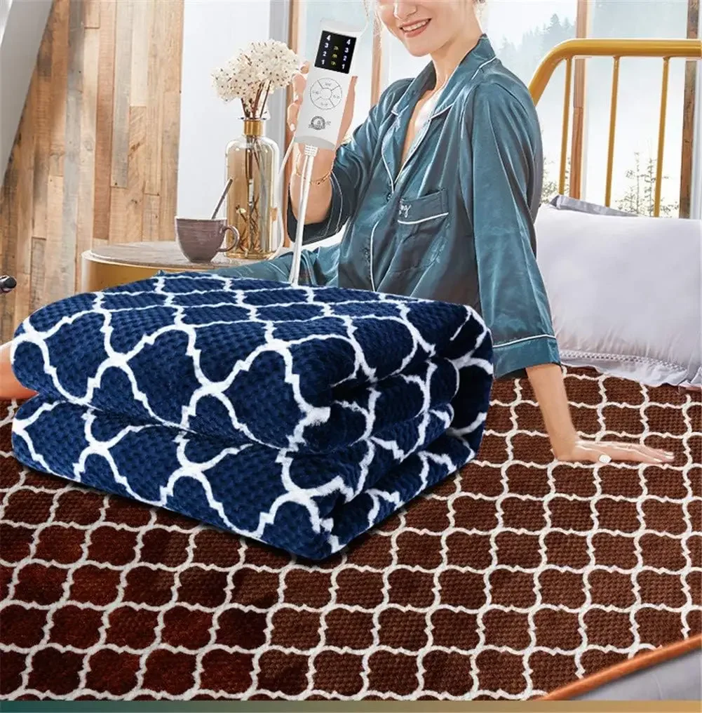 Electric Blanket, Winter Heated Throws Electric Blankets Double Twin Size Heating Mattress Left and Right Partition Heating with