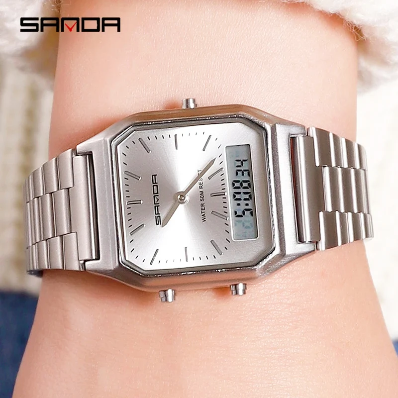 Luxury Sports Watches For Women White Ladies Quartz Digital Waterproof Wristwatches Female Clocks Electronic Relogio Feminino