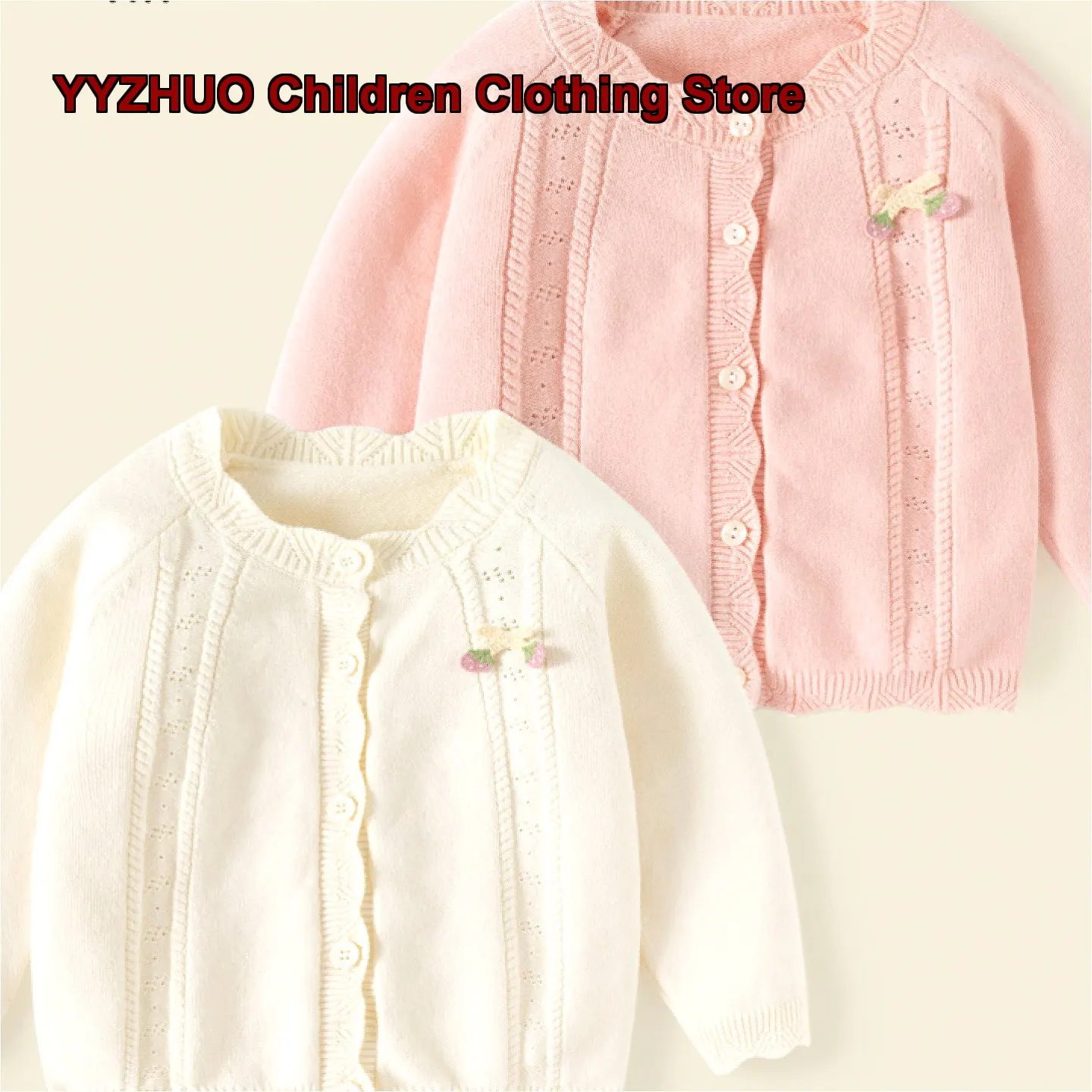 Girls Knit Cardigan Newborn Babies Autumn Stylish Coat Kids Autumn Sweater