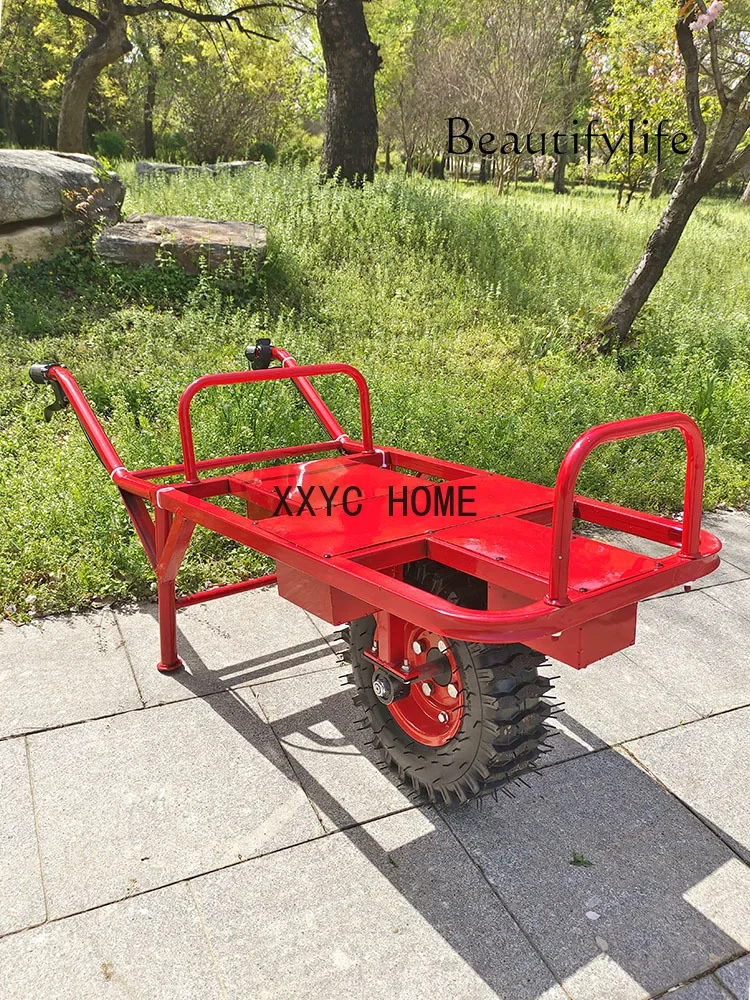 Electric Single-Wheeled Cart Agricultural Electric Wheelbarrow Trolley Climbing Battery Transport Truck