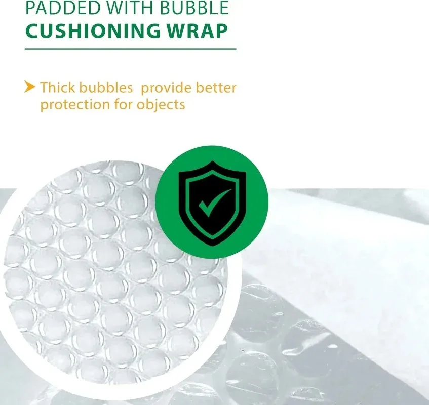 10-50PCS White/Yellow Kraft Bubble Film Mailing Envelope Bag Customizing Lightweight Shipping Protection Bubble Padded Envelopes