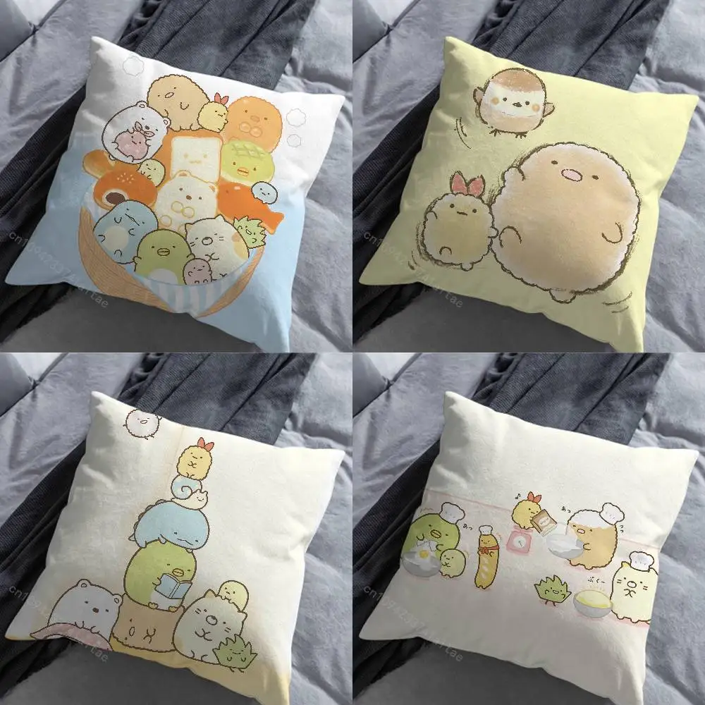 

Cute Art S-Sumikko G-Gurashi Pillow Case For 30x30cm,45x45cm,55x55cm, For Home Bedroom Decoration And Protector