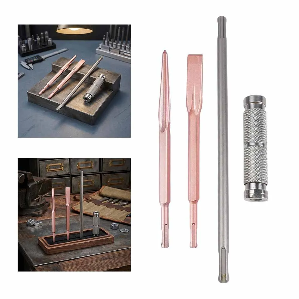 For SDS Plus Extension Rod 26cm System For Rotary Hammer Drill Compatible with Most Round Shank Drilling Tools