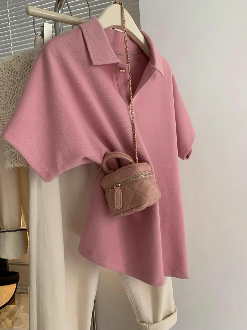 

Женская розовая футболка Ne ort Sve размера плюс 300, корейский летний повседневный свободный крой, модный универсальный топ