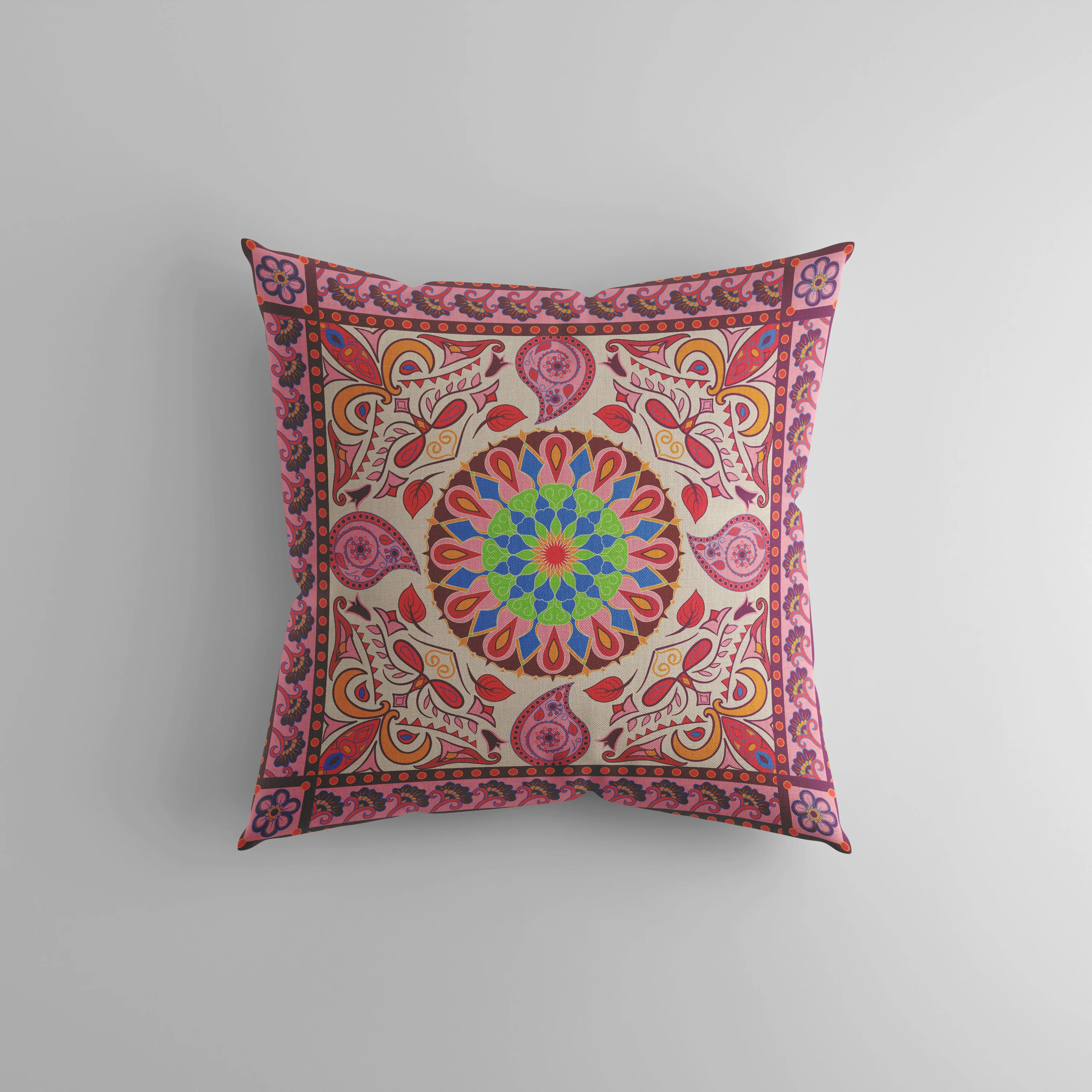 

VIKAMA Vintage Ethnic Style Pillow Sets Bohemian Cushion Sets B&B Bedroom Living Room Sofa Backrest Pillow Sets