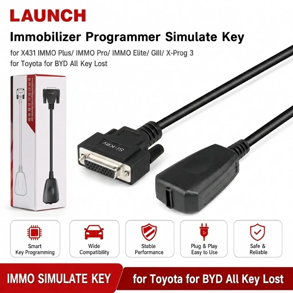 LAUNCH X431 Immobilizer Programmer Smart Key Simulator SI-KEY for Toyota BYD All Key Lost IMMO Plus Pro Elite X-Prog 3