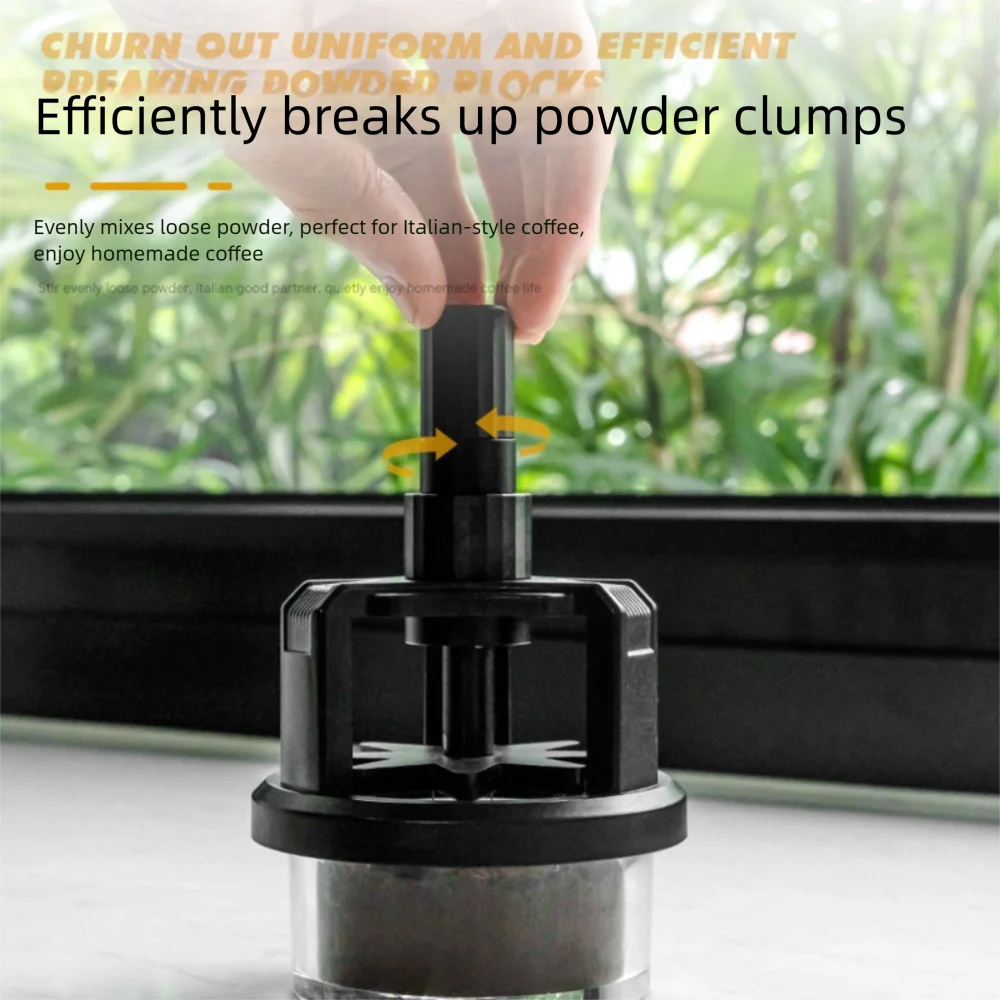 51mm/58mm Magnetic Coffee Tamper Rotating Needle Anti-slip Needle Espresso Hand Tamper Adjustable Coffee Distributor