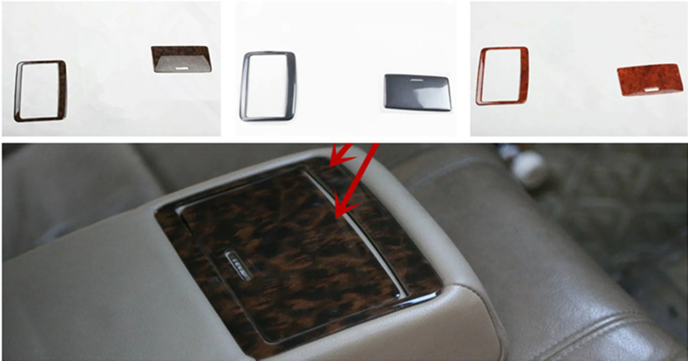 2pcs/lot Car stickers ABS carbon fiber grain or wooden grain Rear storage box decoration cover  for 2003-2007 HONDA Accord 7 MK7