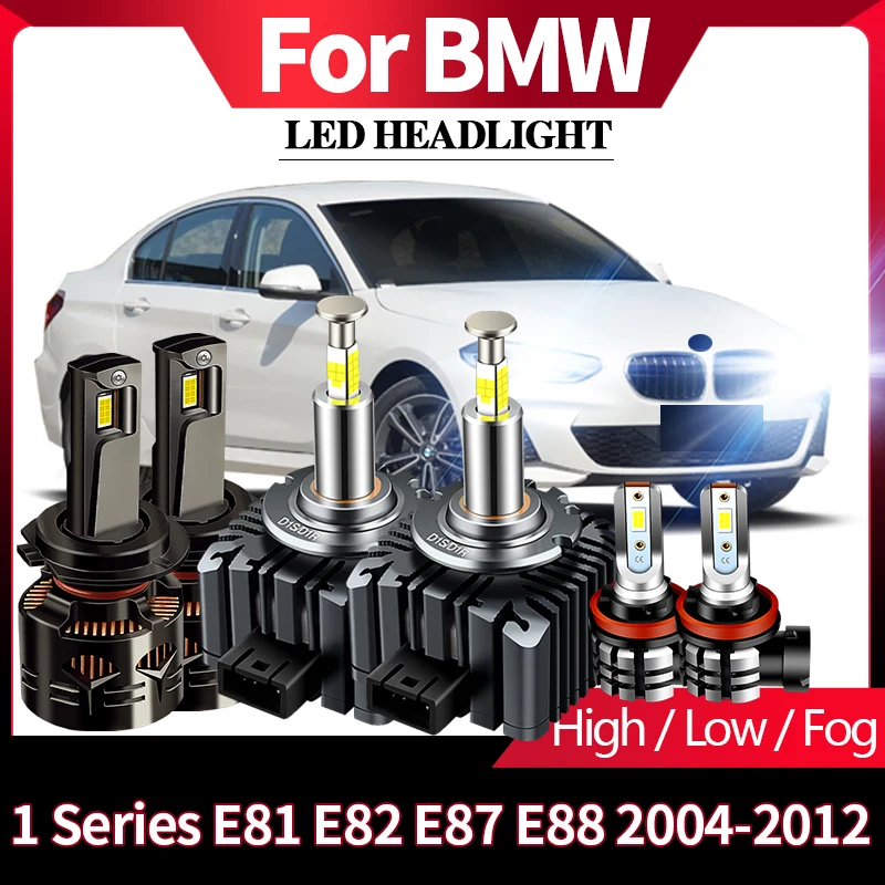 

2PCS Super Bright Canbus LED Headlight Replacement Original Xenon HID Bulb Fog Lamp For BMW 1 Series E81 E82 E87 E88 2004-2012