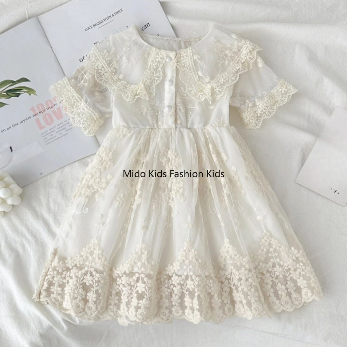 

Летнее детское платье для девочек 2026 года с коротким рукавом, из фатина, в стиле принцессы, модное, милое, для детей ростом 90-140 см