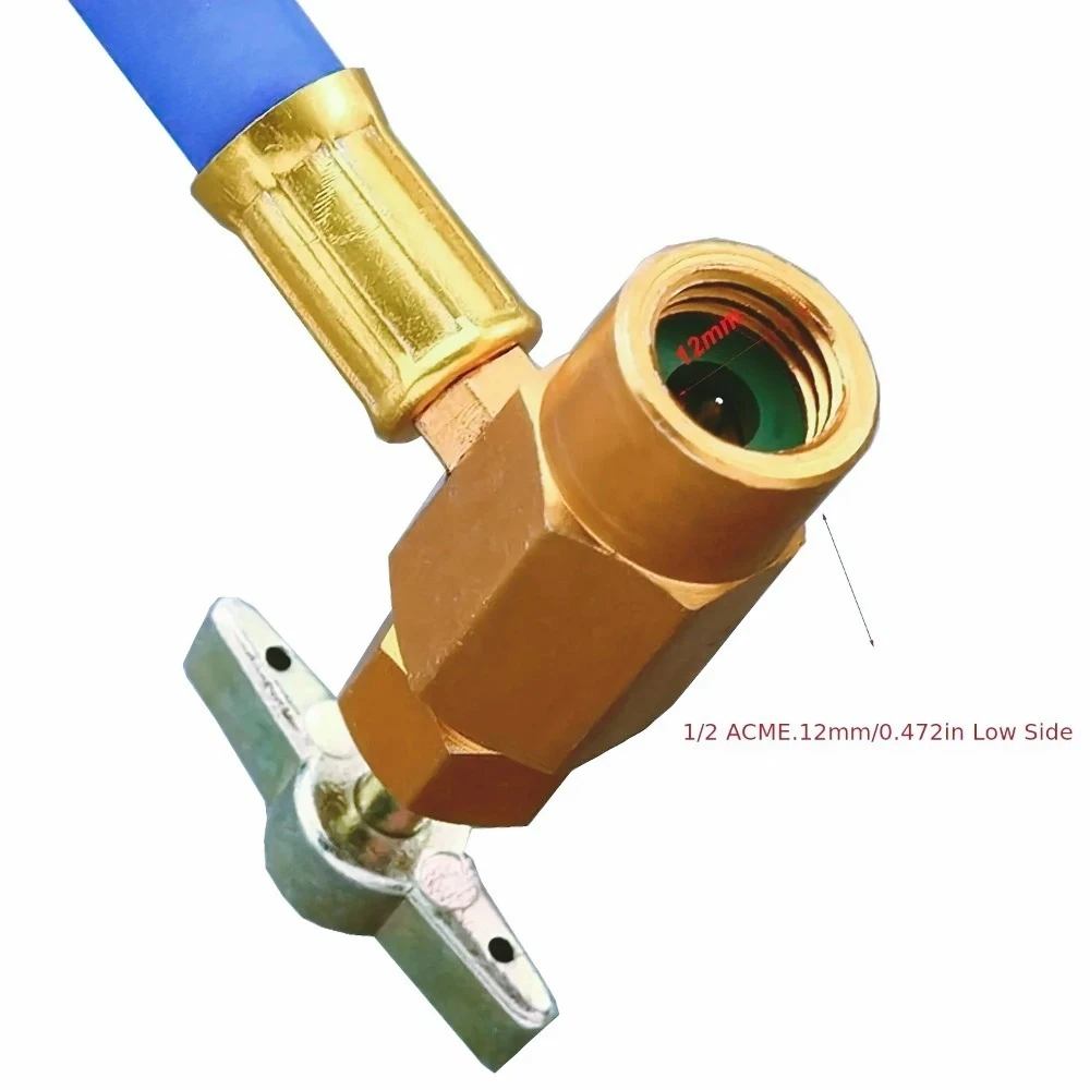 Kit de manguera de recarga para aire acondicionado automotriz R134a, válvula de núcleo para aire acondicionado de baja presión, cilindro R134a
