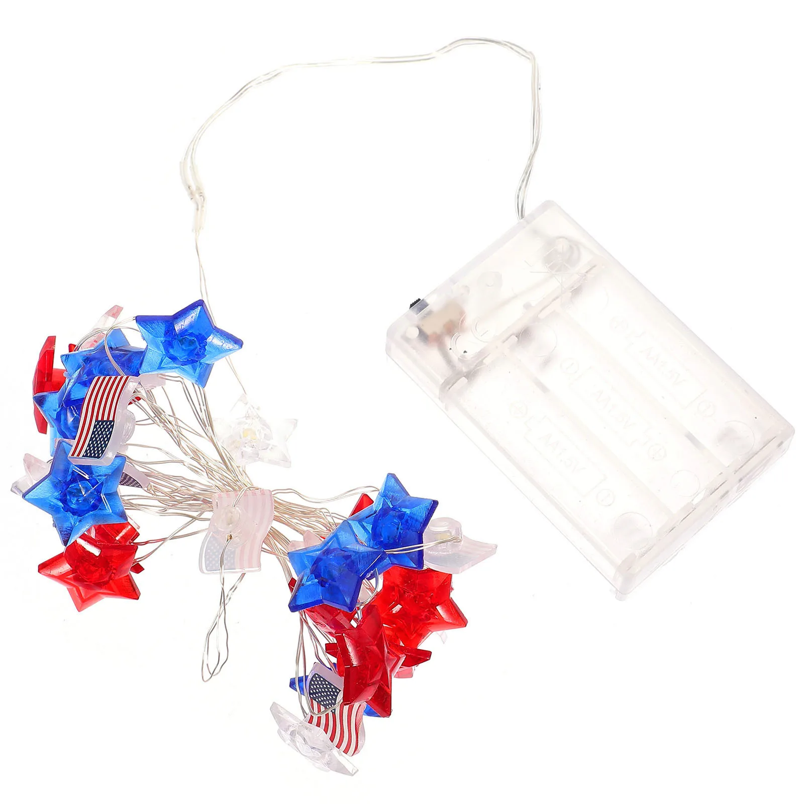 

American Flag String Lights Outdoor Independence Day Decorations Patriotic Light For Party Wall Window Door Garden Ceiling