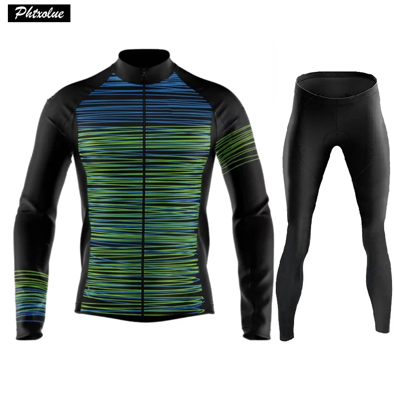 Men Long Sleeve Cycling Clothing Set，2024 Bike Jerseys Autumn Breathable Bicycle Mountain Clothes suit，Maillot Ropa Ciclismo