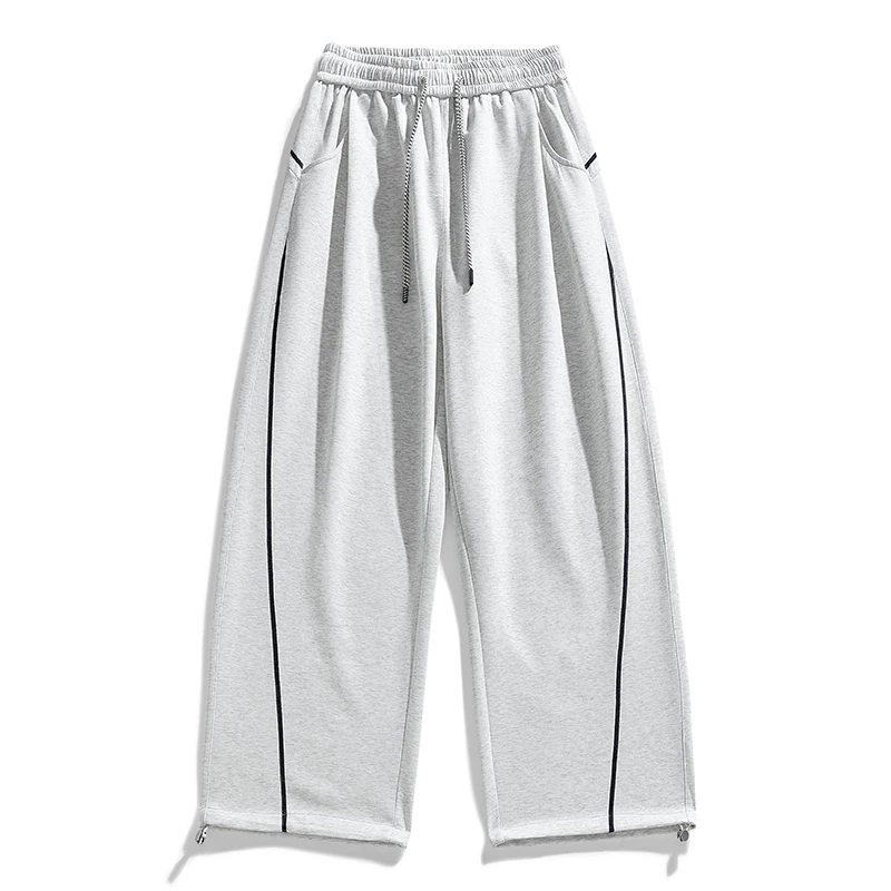 American High Street Color-Blocking Straight-Leg Pants Unisex Spring Outdoor Loose Casual Sporty Long Trousers