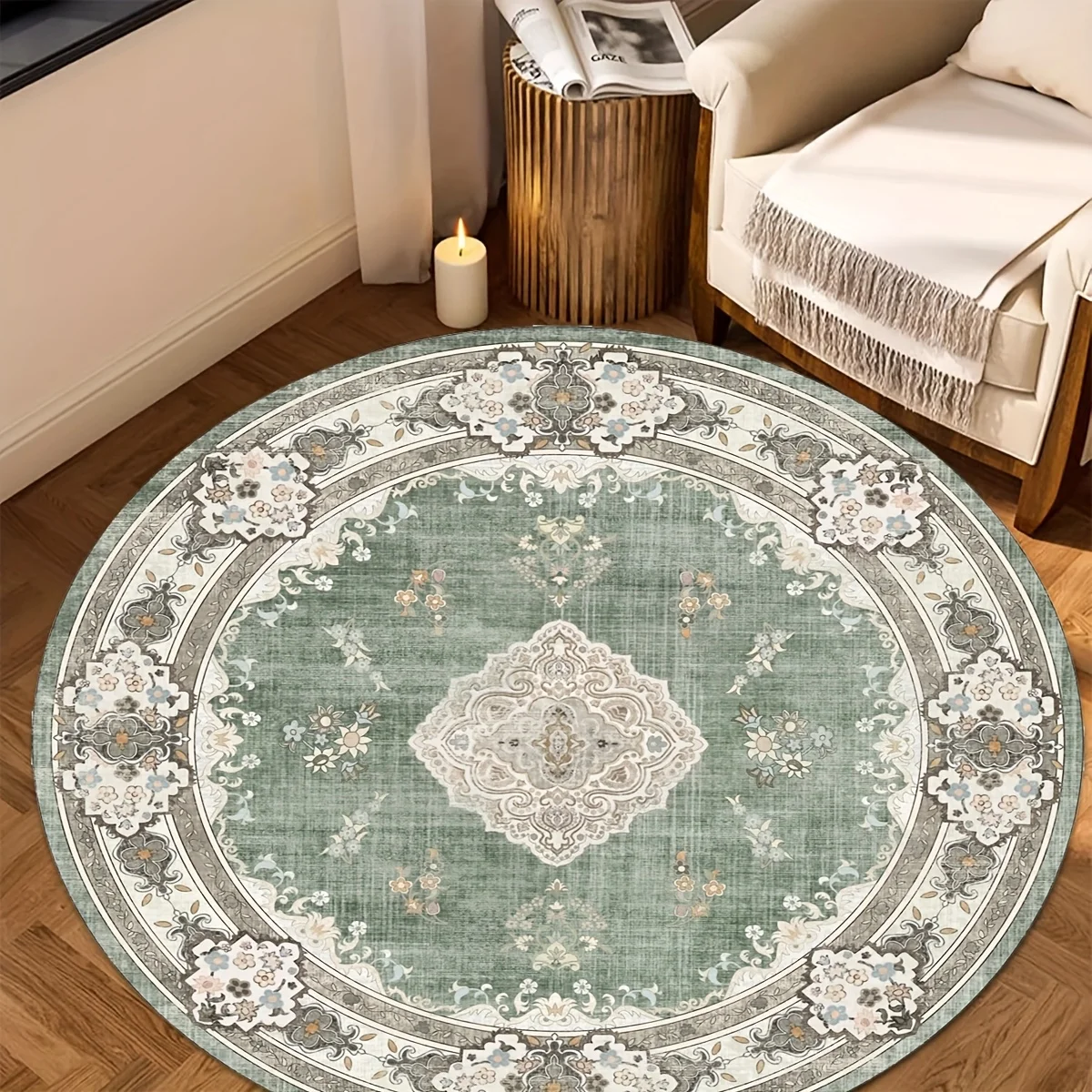 

Imitation Cashmere Washable Bohemian Style Large Mat Non-Shedding Indoor Area Mat Washable Pattern Mat Suitable for Bedroom