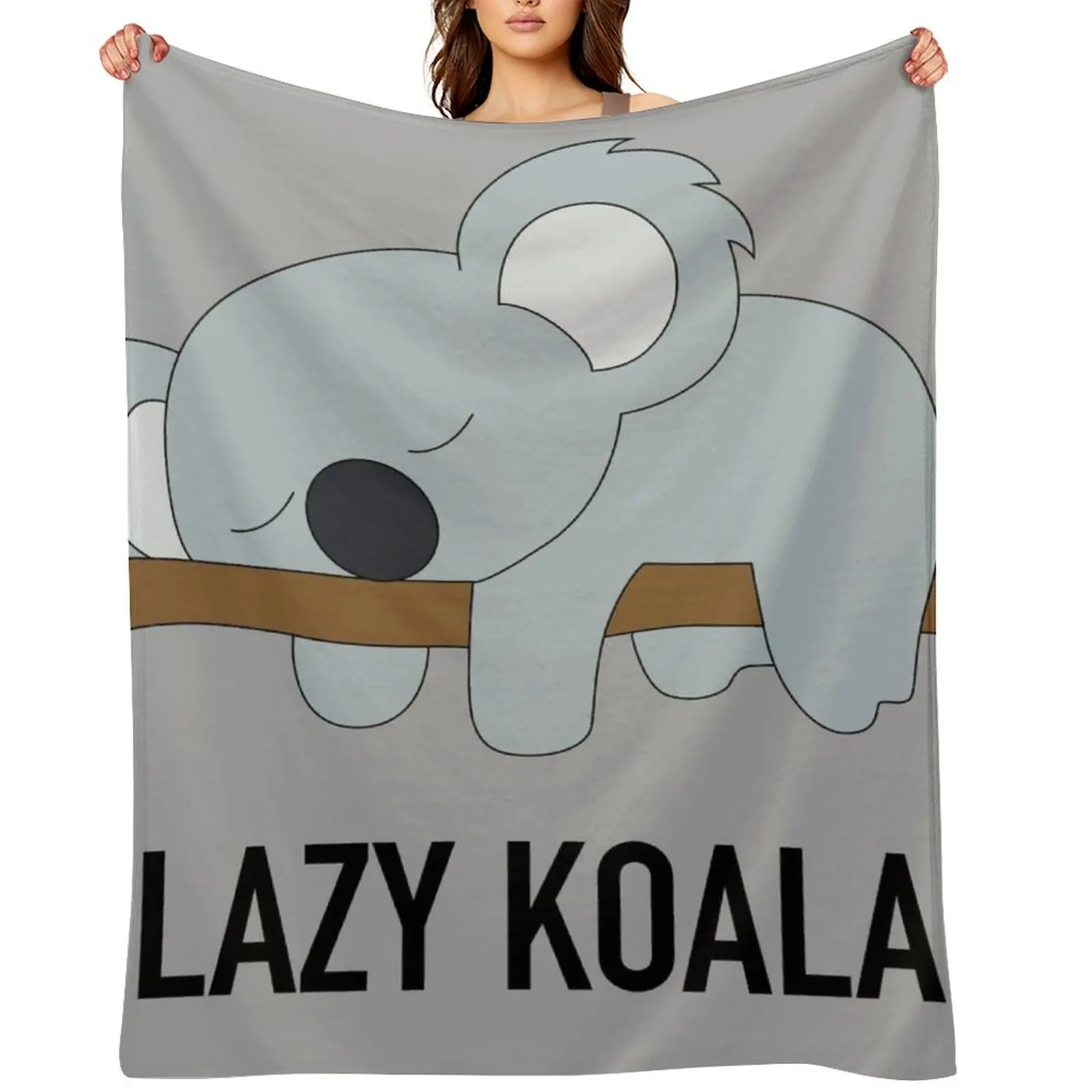 

Lazy Koala on Branch Throw Blanket Winter beds Flannel Sofa Quilt Vintage Blankets