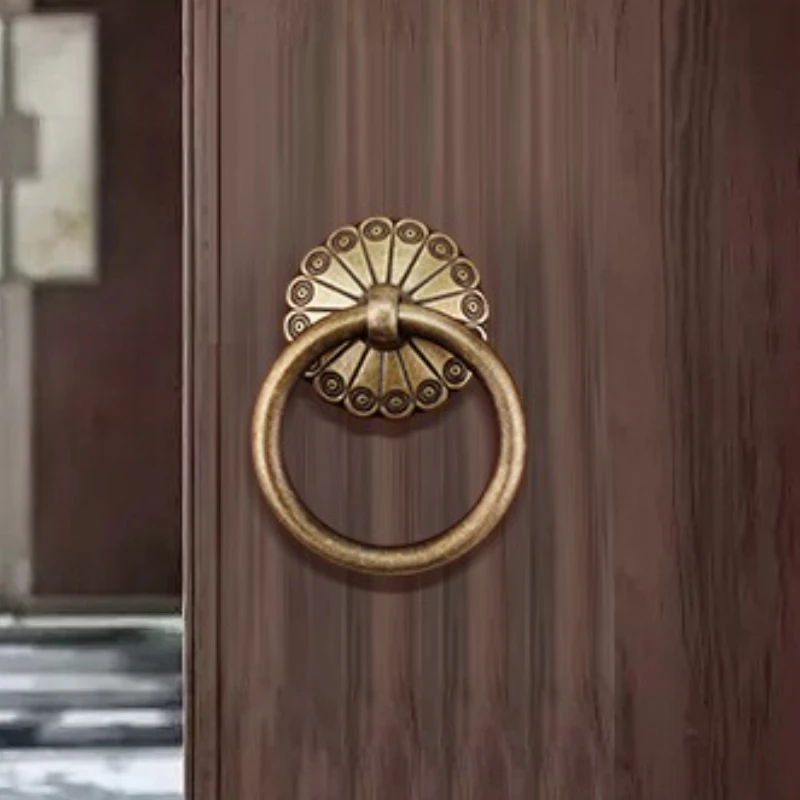 

Antique Chinese Style Pure Copper Brass Handles for Cabinets Drawer Pulls and Small Rings for Camphor Wood and Wooden Boxes