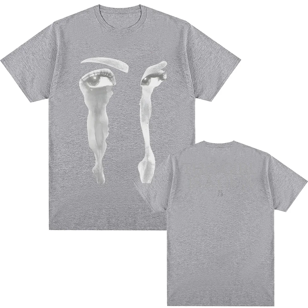 Halsey Singer's same style SAD EYES TEE 2025 Style Summer Casual Tshirt 100% Cotton Comfortable High Quality 100%CottonTops