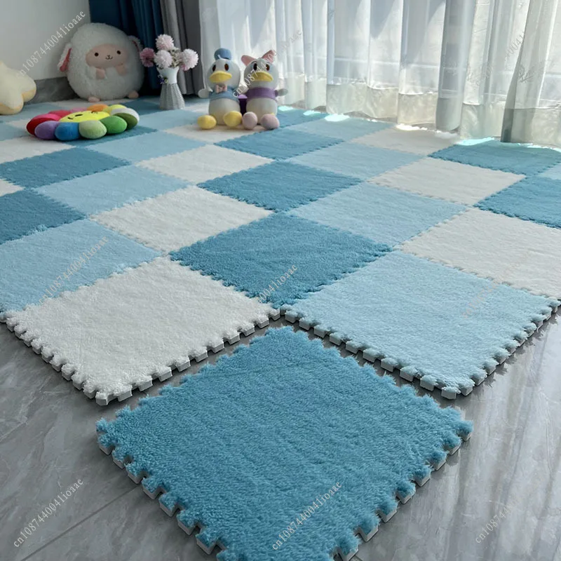 15Pcs 3 Color Puzzle Mat 30x30x1CM Patchwork Carpet Bedroom Decoration Interlocking Foam Floor Tiles Living Room EVA Mat
