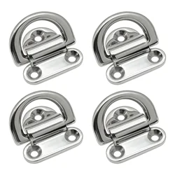 Folding Pad Eye Deck Lashing Ring D ring with plate 316 Stainless Steel 6mm/8mm10mm Mirror Polish Marine Dring Deck