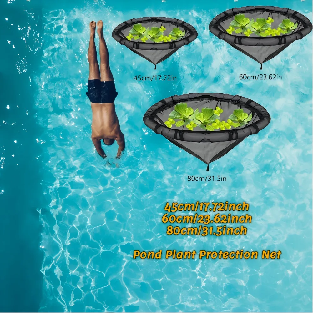 Pond Plant Mesh Protector Sunscreen Porous Breathable Plant Protection Net Circular Floating Plant Breathable Floating Island