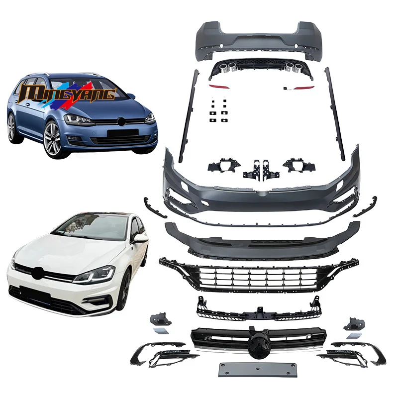 New Arrival Accessory Car Bumper Diffuser Bodykit For Volkswagen Golf 7 VII Mk7 Upgrade To Golf 7.5 R Body Kit