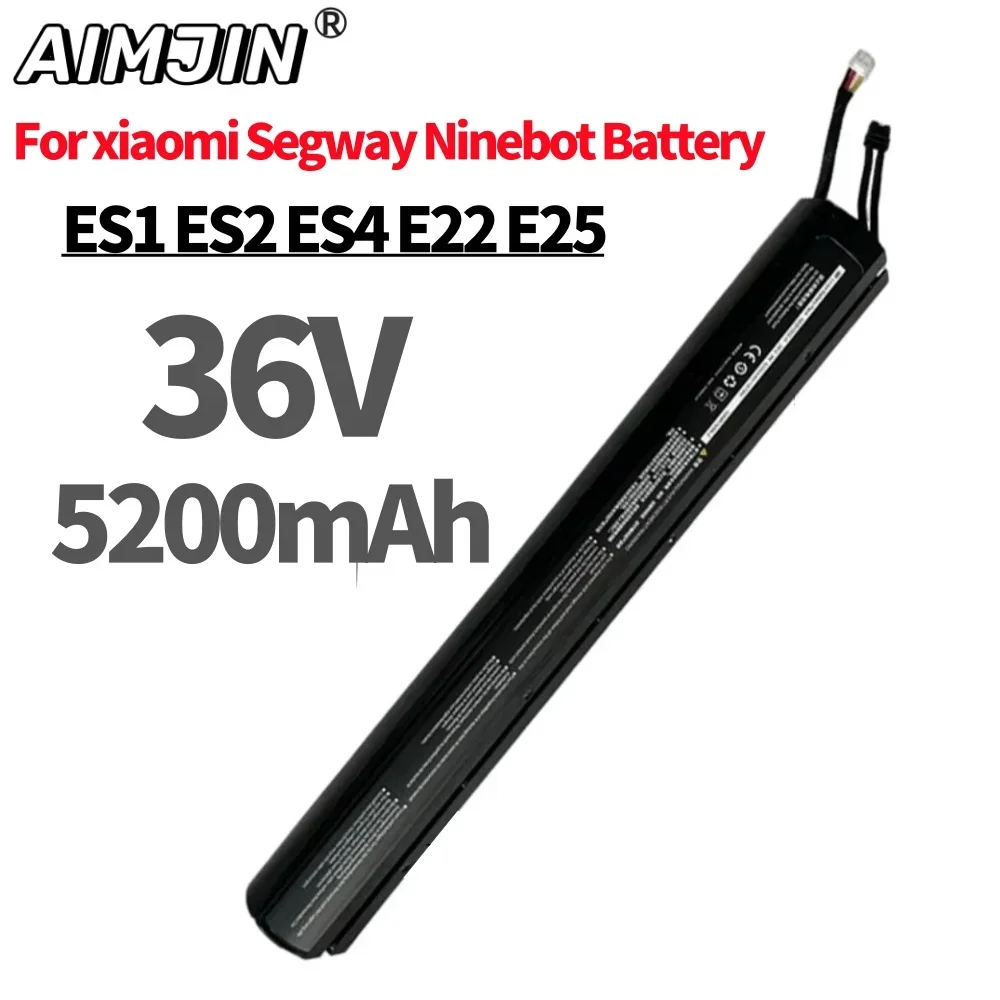 

36V Rechargeable Lithium Ion Battery, 5200mAh For Ninebot Scooter ES1 ES2 ES3 ES4 Smart Electric Scooter Battery