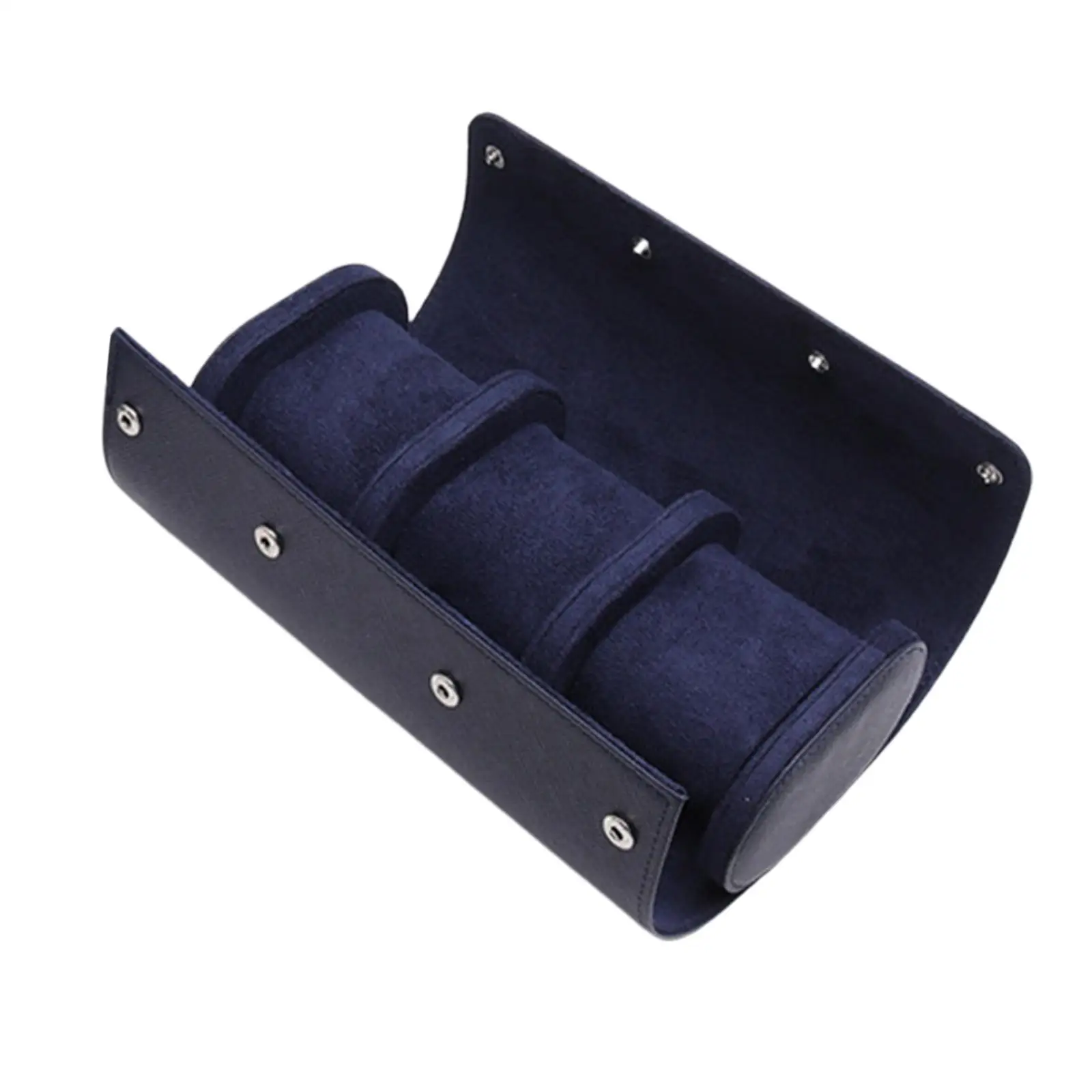 Handcrafted Cowhide Watch Roll Holder Watch Storage Case Three Slot Display Box for Watches Organizer Business Trip