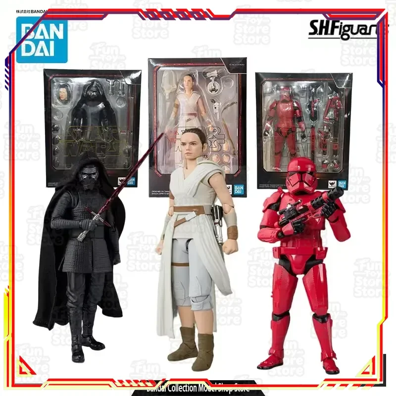 Figura de Acción Bandai S.H.Figuarts Star Wars Rey D-O Kylo Ren Sith Trooper, Modelo Coleccionable de Anime para Niños