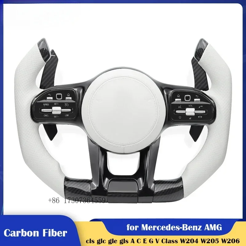 

Sport Carbon Car Steering Wheel for Mercedes Benz AMG C63 E63 A B C E S Cls Glc Gle Gls Gla Cla Glk Slc W205 W204 W213 W212 W222