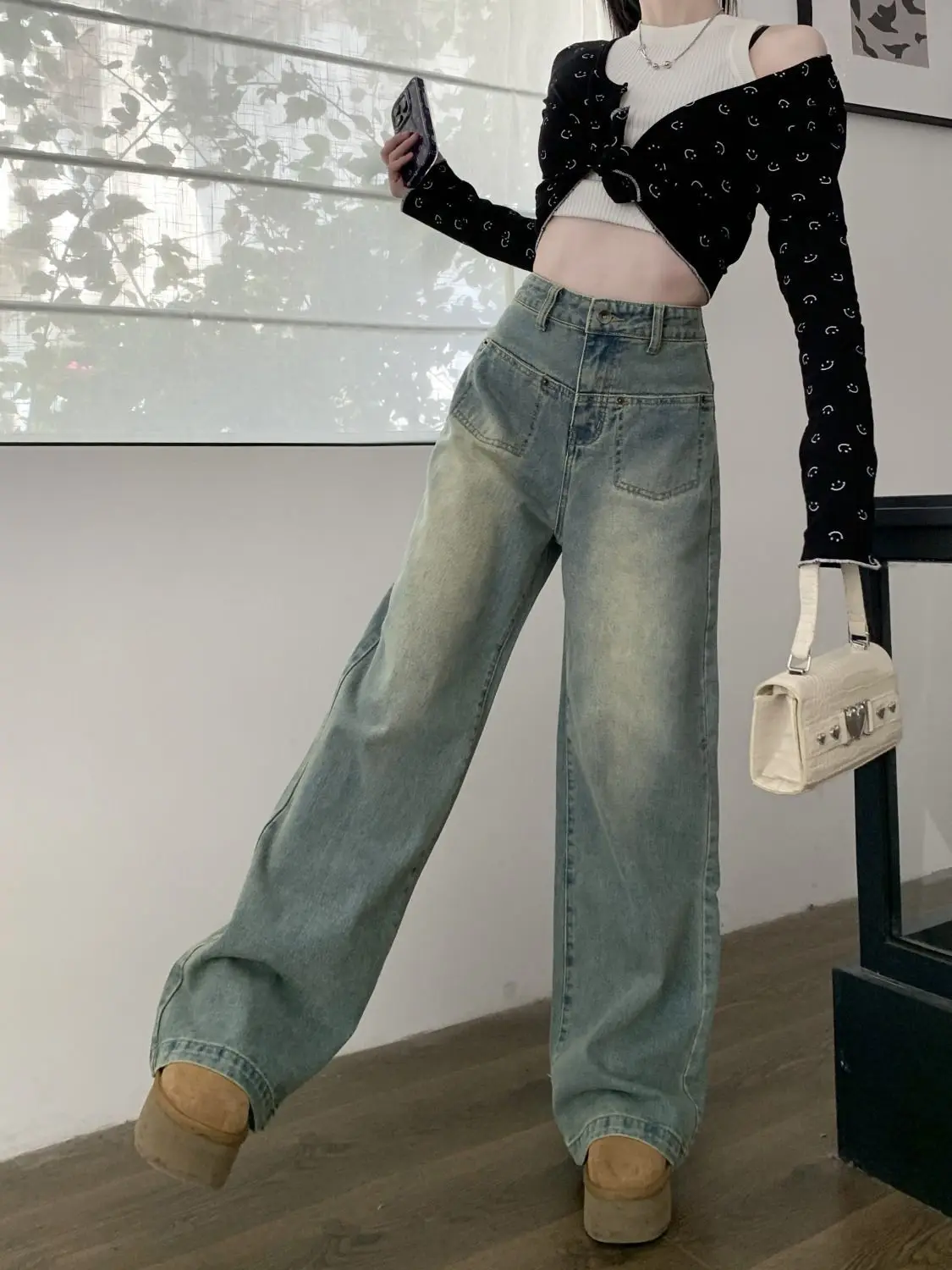 

Clothes For Woman Low Rise Flared Jeans Gym Fitness Workout Sport Active Female Clothing Denim Fashion Comfortable Breathable