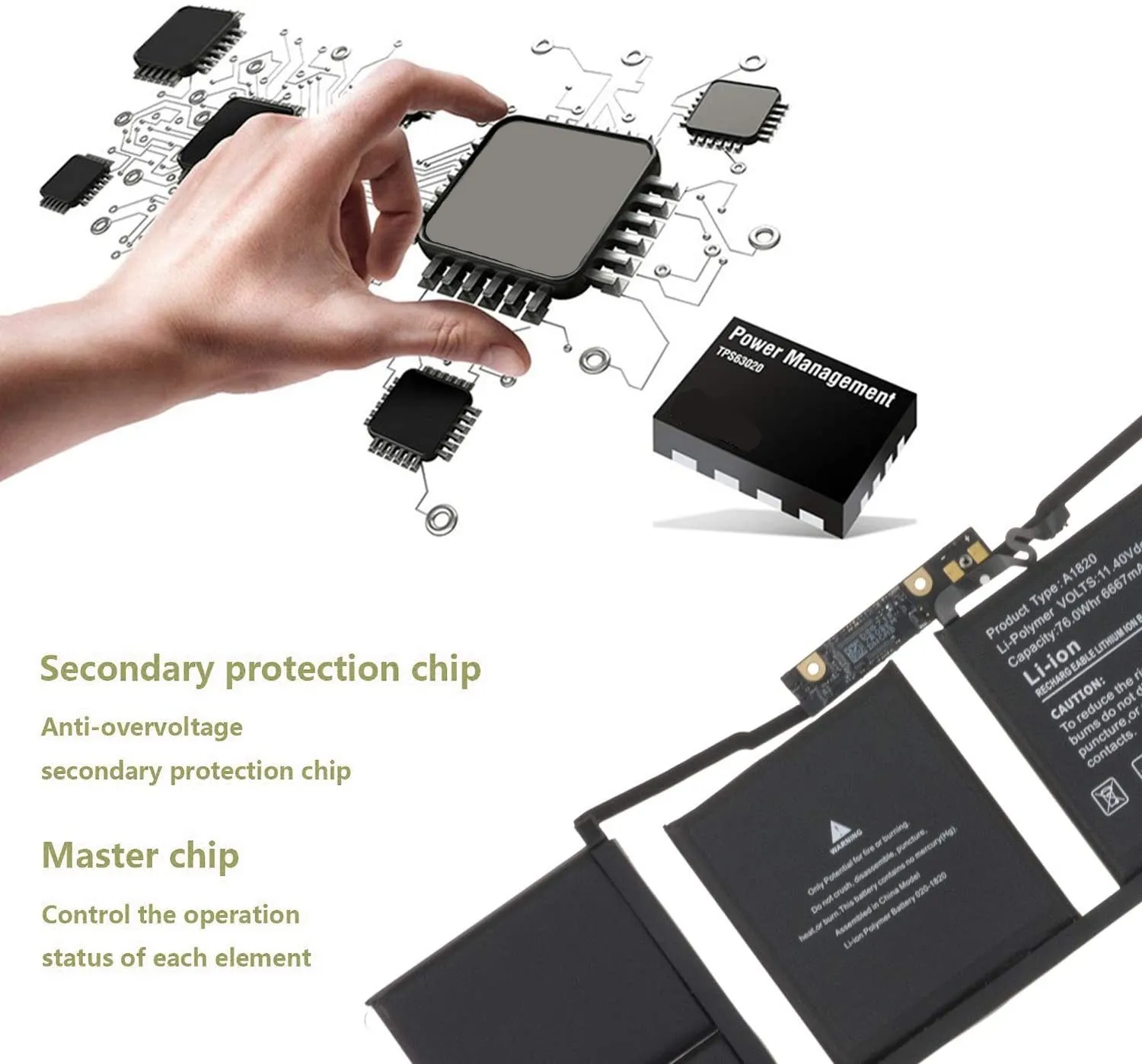 แบตเตอรี่ A1820สำหรับ Apple MacBook Pro 15 A1707 2016ล่าช้า/กลาง2017 EMC 3072 EMC 3162 MLH32CH/MLH42CH/A MLW72CH/A 11.4V 76Wh