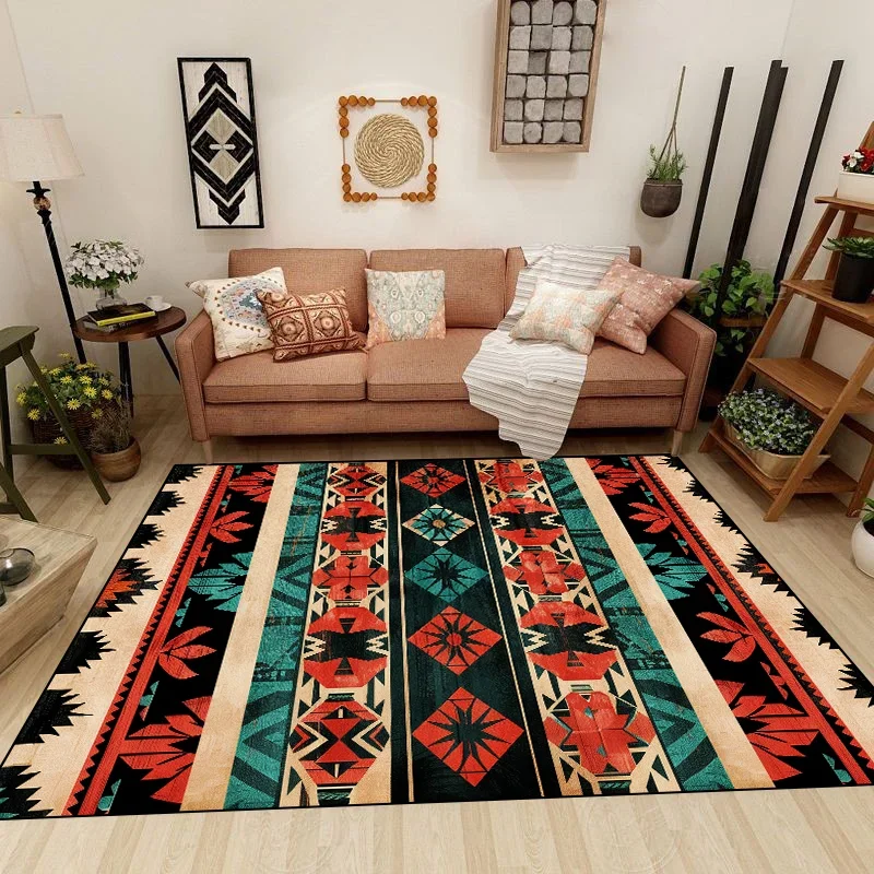 Turkish Bohemia Carpet Washable Non-slip Rug for Bedroom Living Room Home Sofa Decoration Large Decor Floor Fluffy Mat Gift