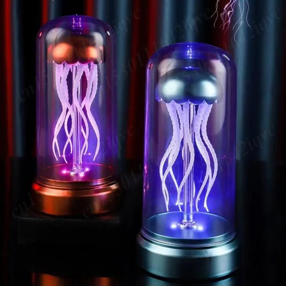 Jellyfish Lamp with Music Bedside RGB Lamp Type-C Charging Colorful Night Light Atmosphere Light Aquarium Ocean Night Lights