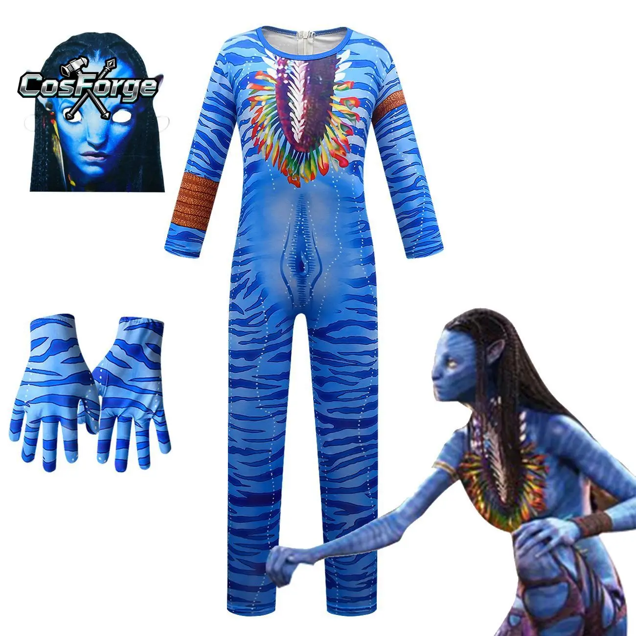 

Костюм Аватара для детей, детский косплей, детский костюм «Чужой» для мальчиков и девочек, «Аватарный путь воды», Рождество, Хэллоуин и маскарад, Cos