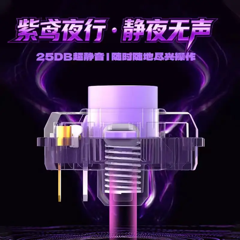 

Kailh Raptor Series Purple Kite Mini Silent Switch Low Profile Linear Quick Trigger Mechanical Keyboard Switch For Hitbox Gaming