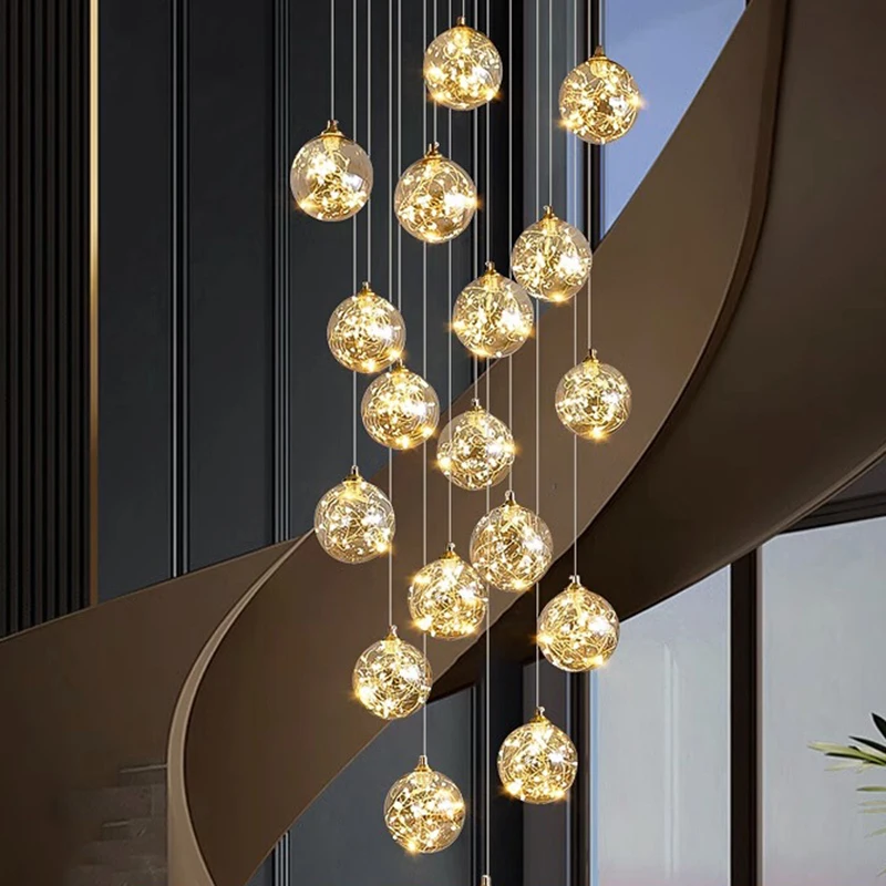 

Nordic home decoration, stair chandelier, living room and dining room Pendant lights, ceiling light, indoor lighting