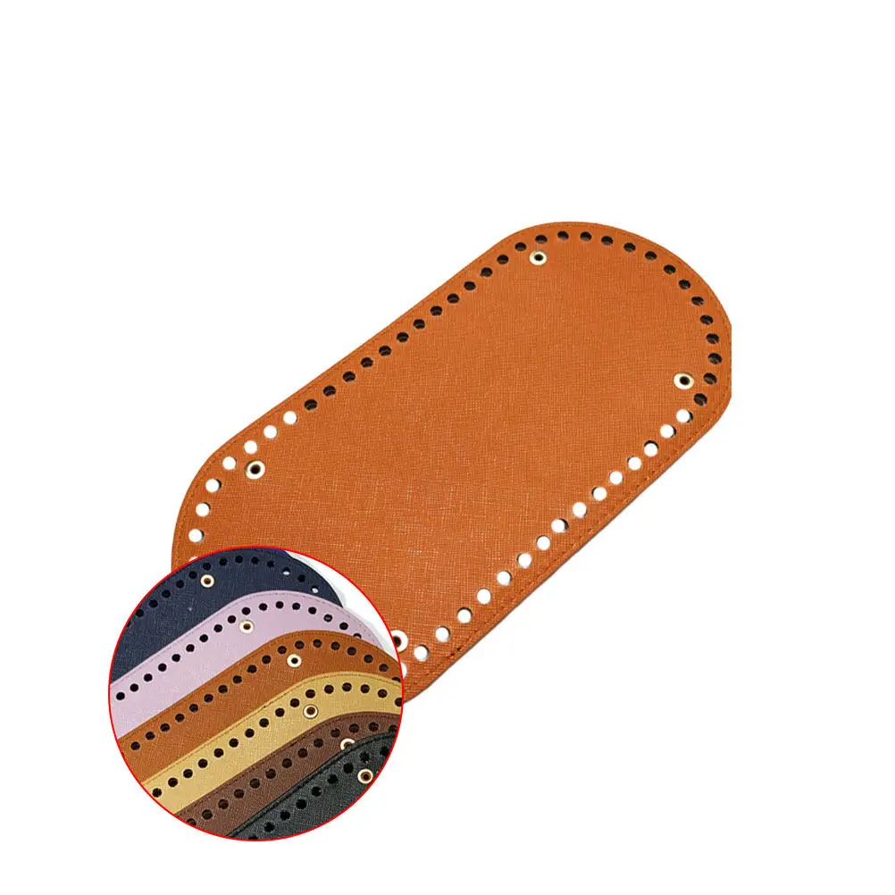 Bag Bottom Base PU DIY Sewing Material for Handmade Purses and Totes Bottom Shaper Pad with Multiple Holes 4
