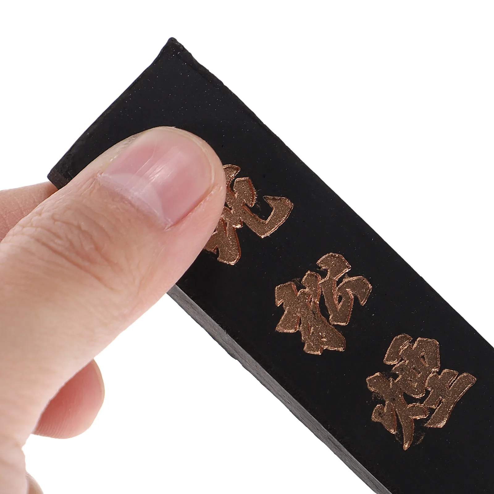 1Pcs Handcrafted Calligraphy Ink Strip Natural Ingredients Strong Adhesion Black Ink Stick for Oriental Brush Art Painting