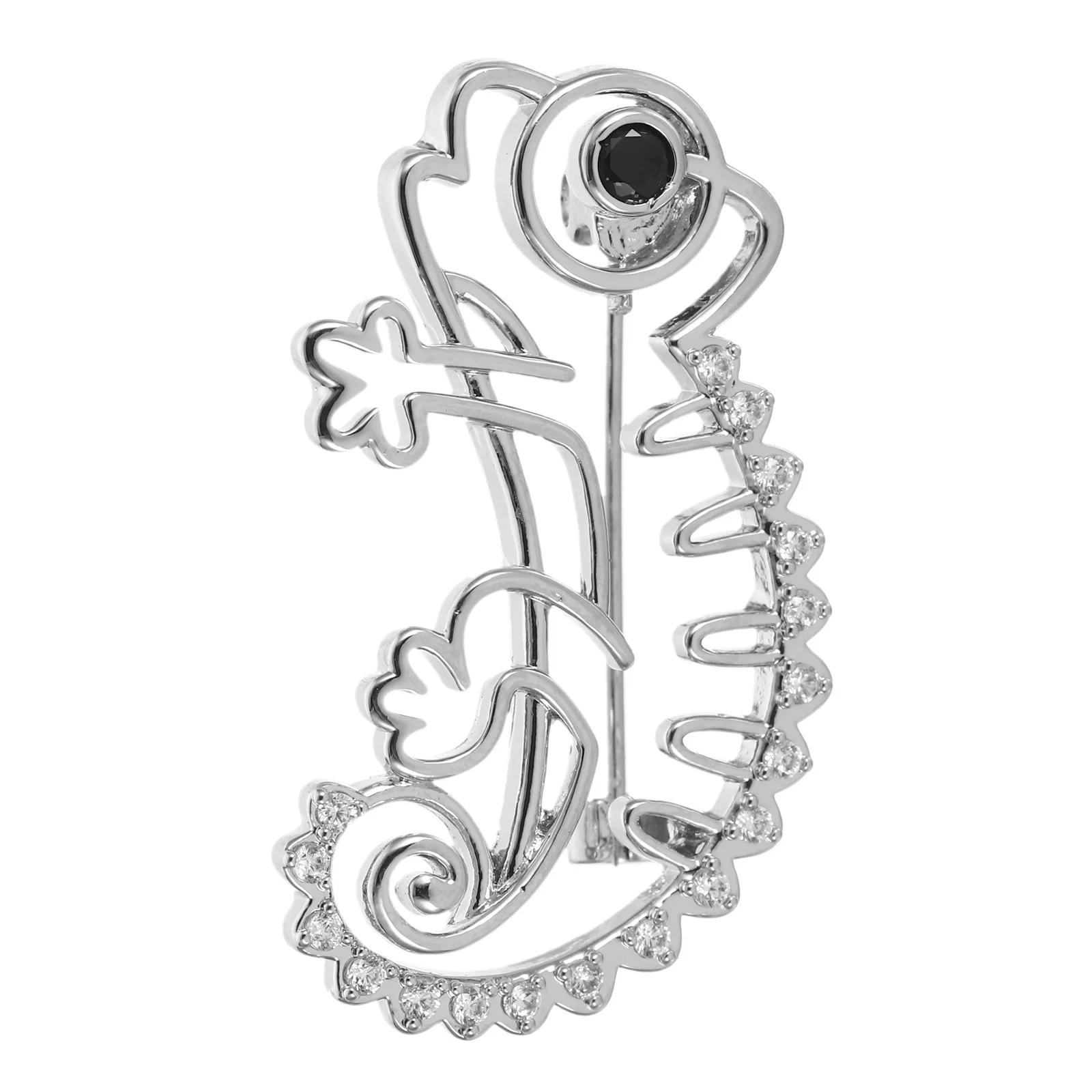 

Chameleon Brooch Hollow Design Metal Lapel Pin Unique Animal Pin for Suits Coats Jackets Fashion Accessory Chameleon Accessories