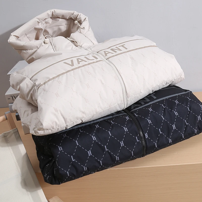 في الهواء الطلق مستوى الشتاء الرجال أسفل Jaet 90% أسفل مبطن يندبروف طارد المياه الدفء الشباب Faion طول منتظم مقنعين #3